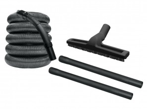 Ensemble flexible extensible pour cuisine - noir -  9,14 m (30') - avec brosse à plancher et 2 manchons inclus